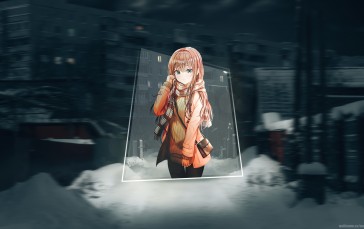 Anime, Anime Girls, Picture-in-picture, Snow Wallpaper