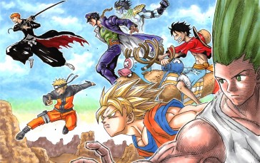 Dragon Ball, Bleach, One Piece, Jojo Wallpaper