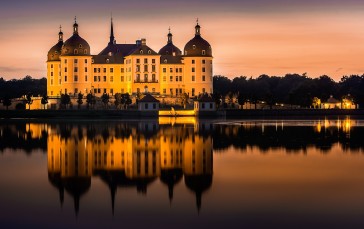 Moritzburg Castle, Saxony, Germany, Reflection, Architecture Wallpaper