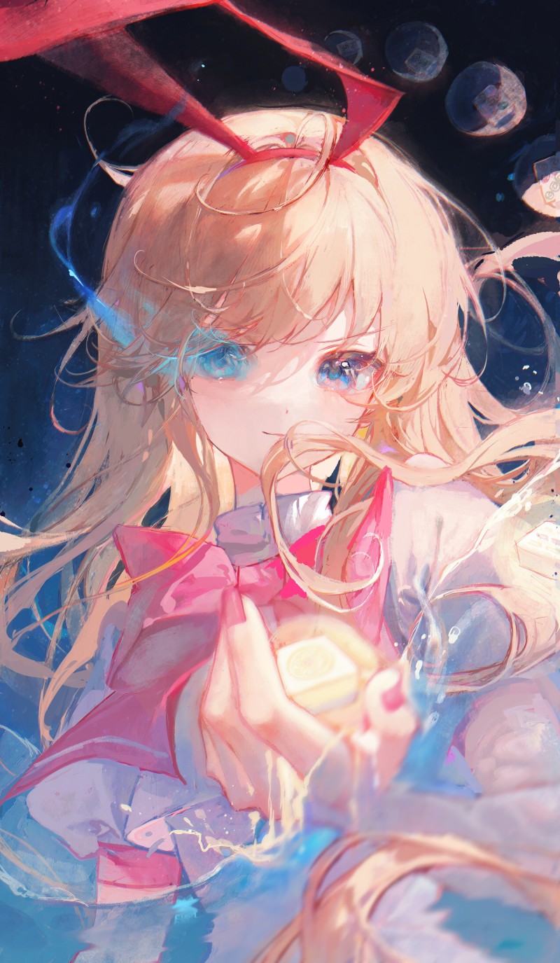Anime, Anime Girls, Bunny Ears, Water, Blue Eyes Wallpaper