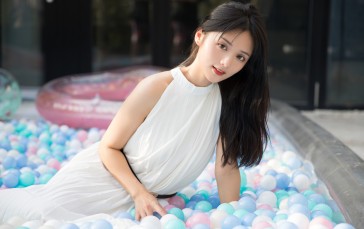 Yu Wen, Women, Model, Asian, Dark Hair Wallpaper