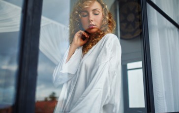 Sergey Zhirnov, Women, Blonde, Curly Hair Wallpaper