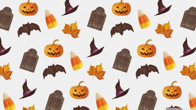 Halloween, Pattern, Pumpkin, Grave Wallpaper