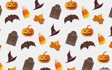 Halloween, Pattern, Pumpkin, Grave Wallpaper