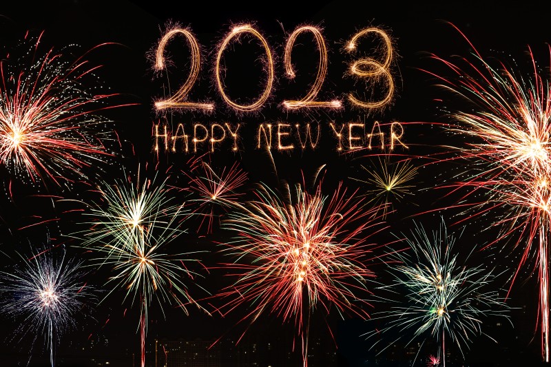 New Year, Fireworks, Christmas, 2023 (year) Wallpaper