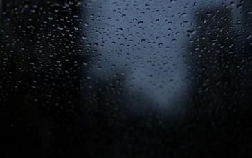 Dark Window, Rain Drops, Nature Wallpaper