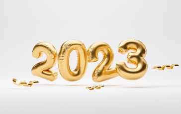 New Year, 2023 (year), Balloon, Numbers, Holiday Wallpaper