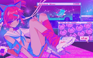 MuseDash, Anime Girls, Gamer, Music, Colorful Wallpaper