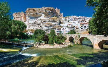 Alcalá Del Júcar, Spain, Bridge, Nature Wallpaper