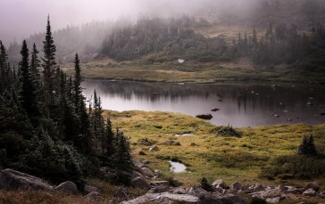 Colorado, USA, Nature, Lake, Mist Wallpaper