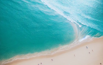 AI Art, Aerial View, Beach, Sea Wallpaper