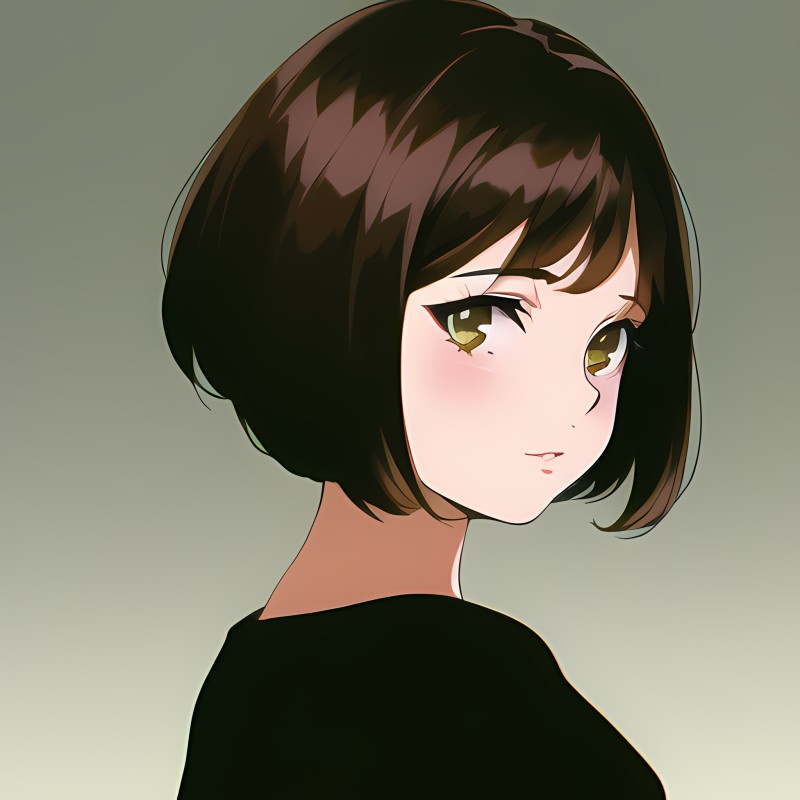 Novel Ai, Anime Girls, Minimalism, Simple Background Wallpaper