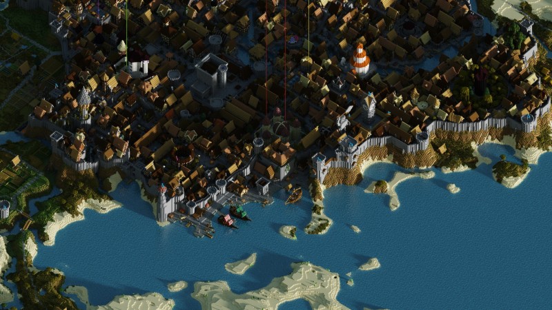 Minecraft, City, Artwork, Video Games Wallpaper