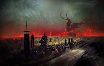 Science Fiction, Medevil, Deamons, Demon, Red Wallpaper