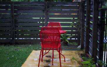 Okinawa, Red, Grass, Chair, Patios Wallpaper
