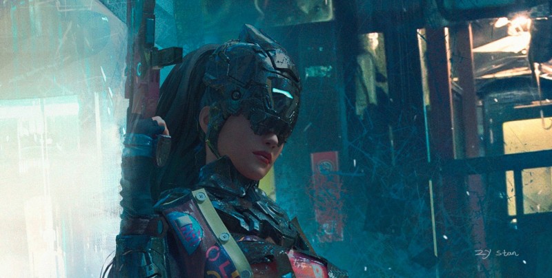 Cyberpunk, Women, Science Fiction Women, Women with Weapons Wallpaper