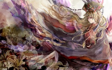 Touhou, Junko, Artwork, Majestic, Anime Wallpaper