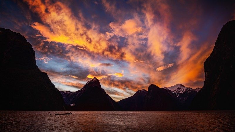 Trey Ratcliff, Photography, Landscape, New Zealand, Nature, Sunset Glow Wallpaper