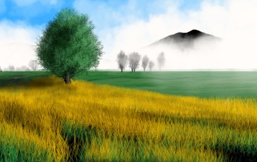 Digital Painting, Digital Art, Landscape, Nature, Mountains Wallpaper