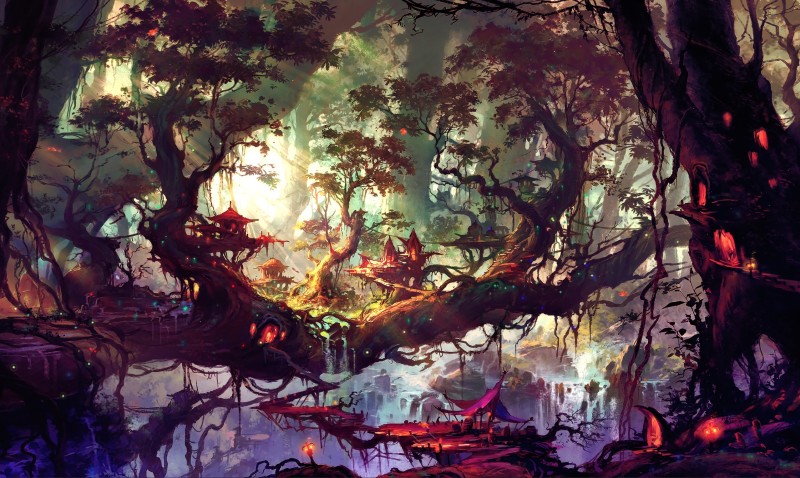 Nature, Artwork, Fantasy Art, Trees Wallpaper