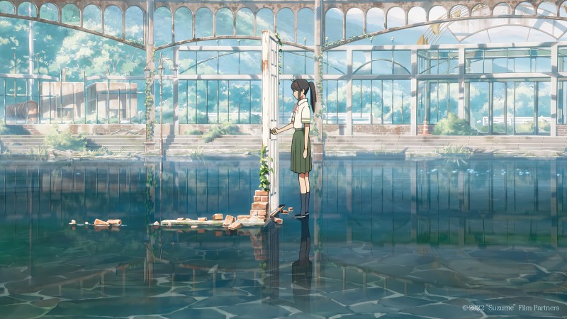 Suzume, Anime, Japanese, Water, Reflection Wallpaper