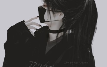 Aoi Ogata, 2D, Anime Girls, Mask Wallpaper
