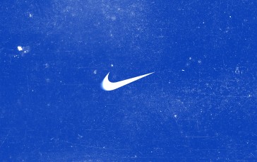Nike, Simple Background, Blue Background, Grunge Wallpaper