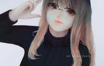 2D, Aoi Ogata, Anime Girls, Glasses Wallpaper