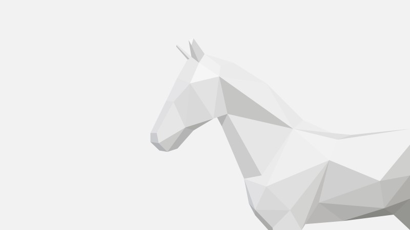 Polygon Art, Minimalism, Horse, Simple Background, Illustration Wallpaper