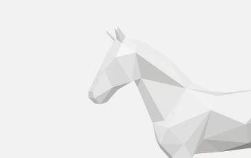 Polygon Art, Minimalism, Horse, Simple Background, Illustration Wallpaper