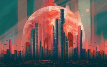 JoeyJazz, Science Fiction, Cityscape, Digital Painting, Digital Art Wallpaper
