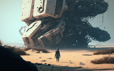 Illustration, Science Fiction, Machine, AI Art Wallpaper