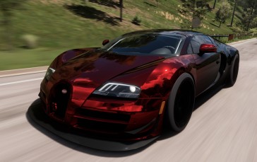 Bugatti Veyron, Forza Horizon 5, Car, Video Games, CGI Wallpaper
