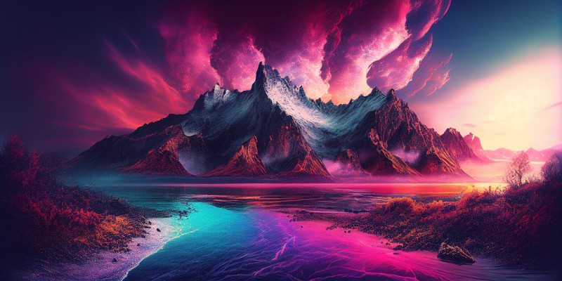 Artwork, Digital Art, Nature, Mountains Wallpaper