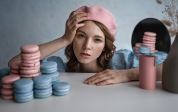 Aleksandr Kurennoi, Women, Hat, Pink, Sweets Wallpaper