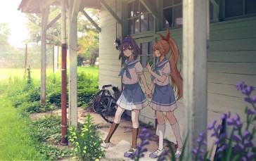 Anime, Anime Girls, School Uniform, Hololive Wallpaper