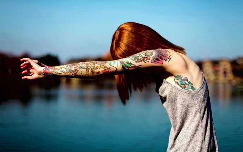 Redhead, Women, Tattoo Wallpaper