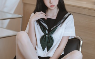 Pantyhose, Cosplay, Asian, School Uniform, Sailor Uniform, Women Wallpaper