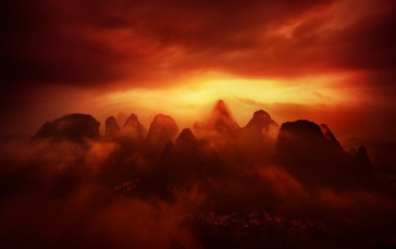 China, Photography, Trey Ratcliff, Mountains, Nature, Aerial View Wallpaper