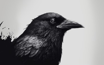 AI Art, Birds, Animals, Crow Wallpaper