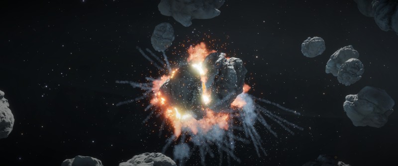 Elite: Dangerous, Dark, Asteroid, Space, Screen Shot Wallpaper