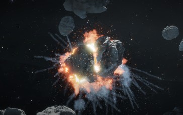 Elite: Dangerous, Dark, Asteroid, Space, Screen Shot Wallpaper