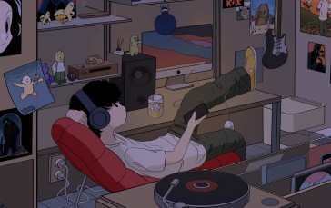 Anime, Anime Boys, Vinyl, Guitar Wallpaper
