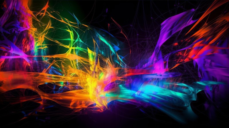 AI Art, Colorful, Abstract, Simple Background Wallpaper