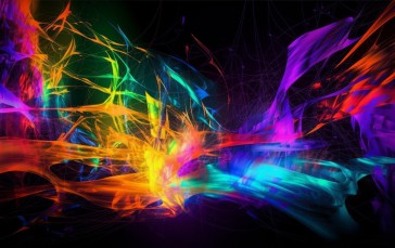 AI Art, Colorful, Abstract, Simple Background Wallpaper