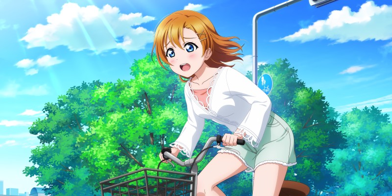 Kousaka Honoka, Love Live!, Anime Girls, Anime, Sunlight, Bicycle Wallpaper