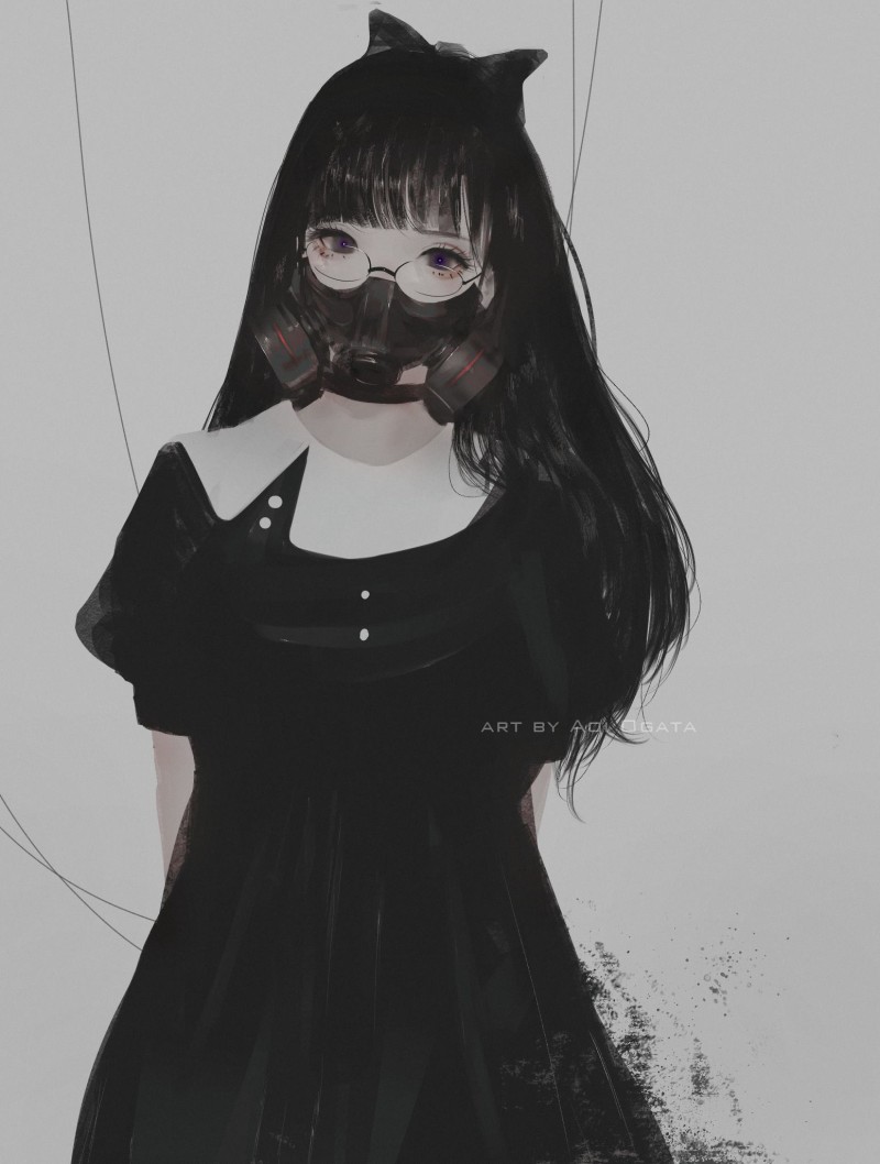 2D, Aoi Ogata, Mask, Anime Girls Wallpaper