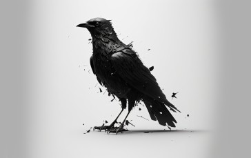 AI Art, Birds, Animals, Crow Wallpaper
