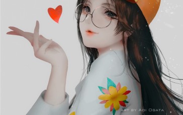 Aoi Ogata, 2D, Anime Girls, Hat Wallpaper