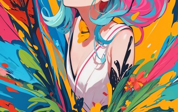 Anime, Anime Girls, Pixiv, Portrait Display, Colorful Wallpaper